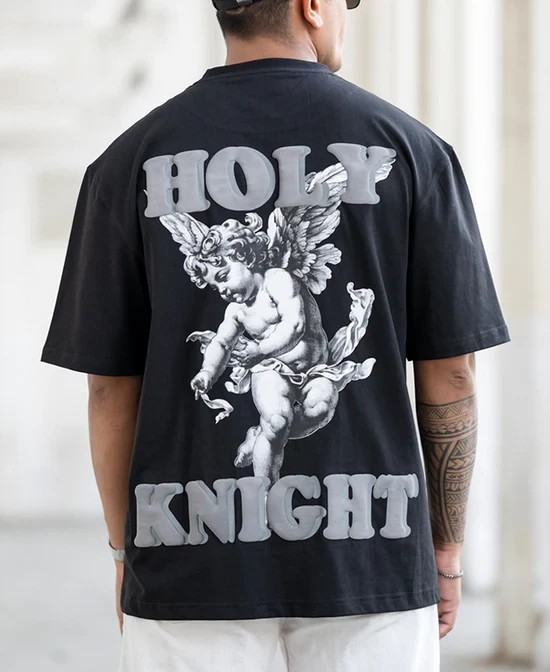 Black Oversized Printed T-Shirt for Men – Cotton Poly Casual Streetwear | India Store Mart