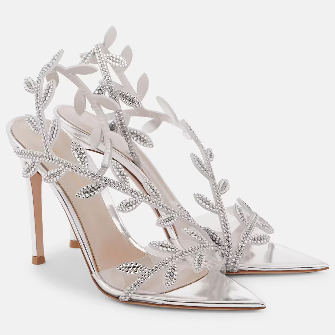Flavia 105 Embellished Mirrored Leather Sandals – Elegant Women’s Summer Footwear
