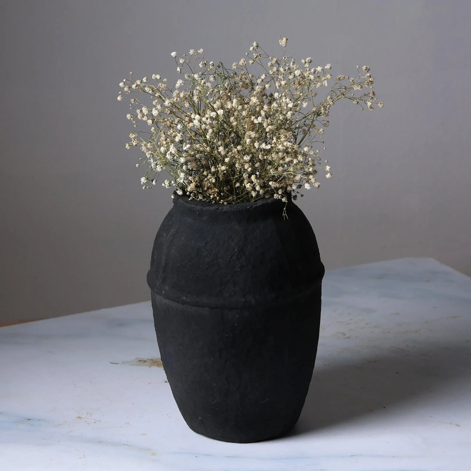101% Original Lowest Price Free Shipping -91%Product on sale Black Paper Mache Vase – Handcrafted Decorative Flower Pot | Elegant Home & Office Décor